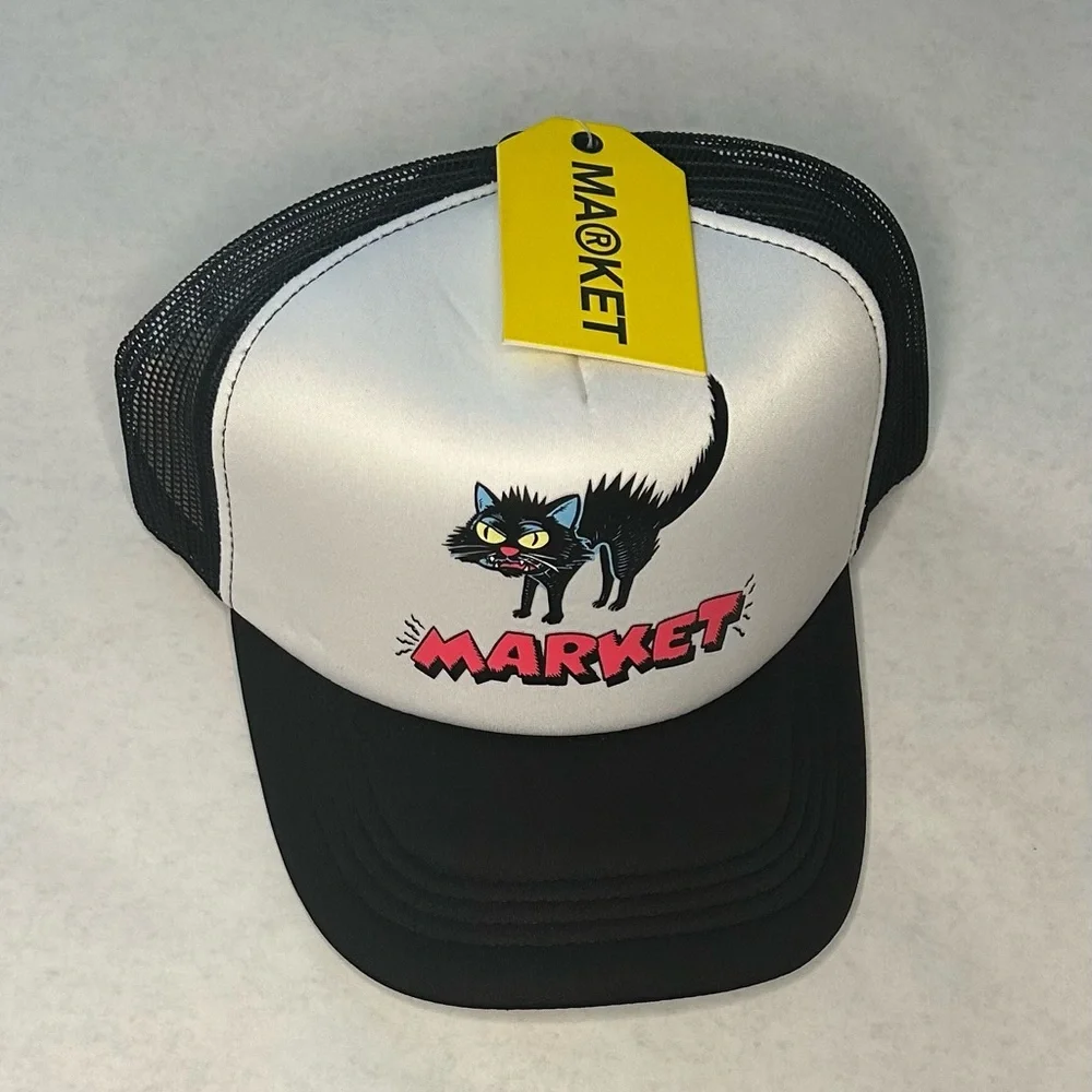Market “Very Superstitious” Trucker‎ Hat Brand New One Size Snapback Cap